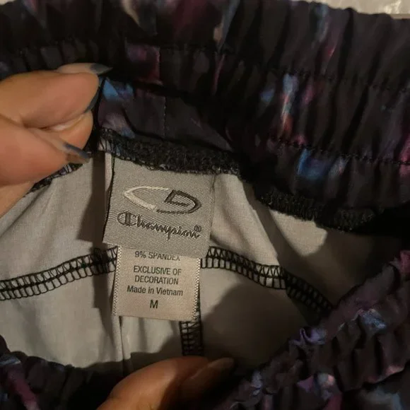 C9 By Champion Women's Blue Pink Dye Print Print Black Joggers Size Medium - Picture 5 of 11